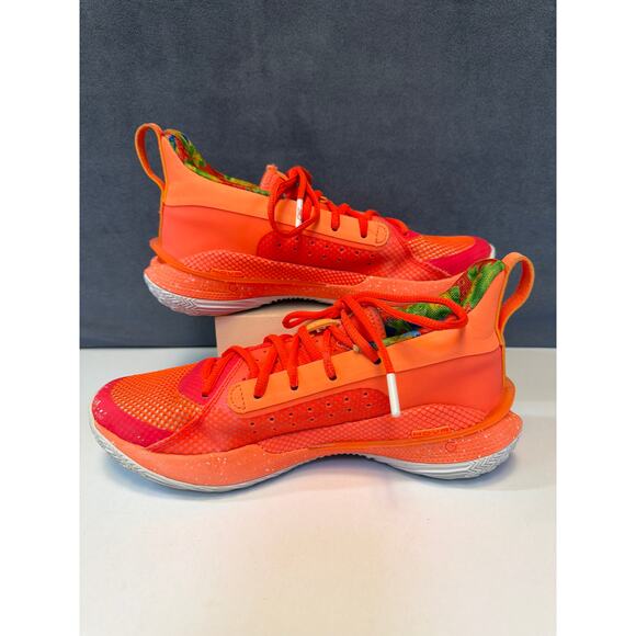 Under Armour Curry Shoes Sour Patch Peach Size 6.5Y Basketball Sweet Sour - Picture 2 of 8